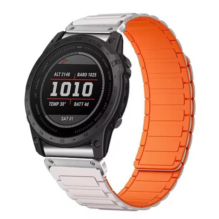 Three Beads Magnetic Silicone Watch Band, For Garmin 26mm, For Garmin 22mm, For Garmin 20mm
