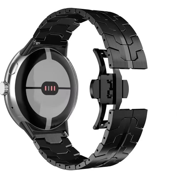 Iron Man Butterfly Buckle Stainless Steel Watch Band, For Google Pixel Watch 4 / 3 / 2 / 1 41mm