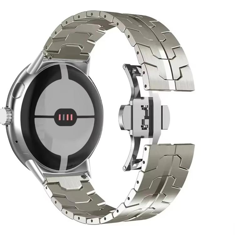 Iron Man Butterfly Buckle Stainless Steel Watch Band, For Google Pixel Watch 4 / 3 / 2 / 1 41mm