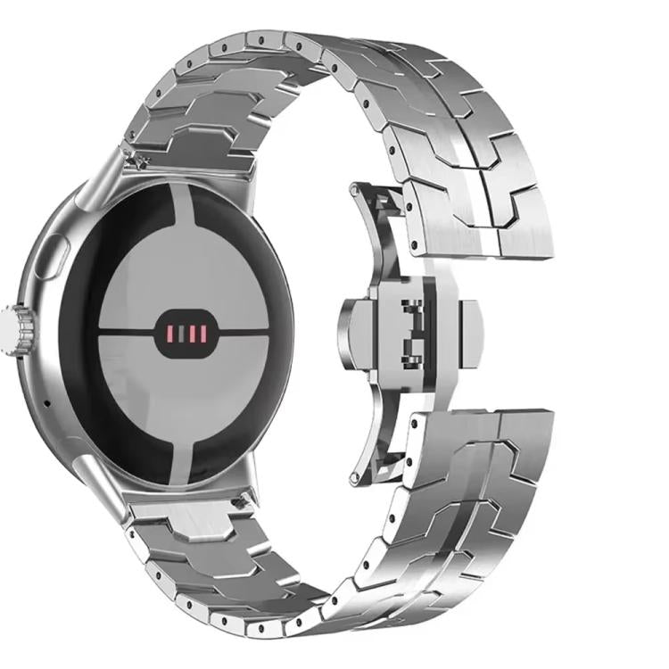 Iron Man Butterfly Buckle Stainless Steel Watch Band, For Google Pixel Watch 4 / 3 / 2 / 1 41mm
