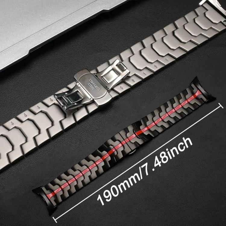 Iron Man Butterfly Buckle Stainless Steel Watch Band, For Google Pixel Watch 4 / 3 / 2 / 1 41mm