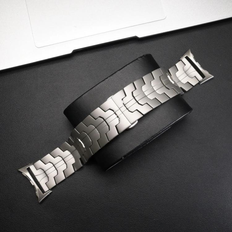 Iron Man Butterfly Buckle Stainless Steel Watch Band, For Google Pixel Watch 4 / 3 / 2 / 1 41mm