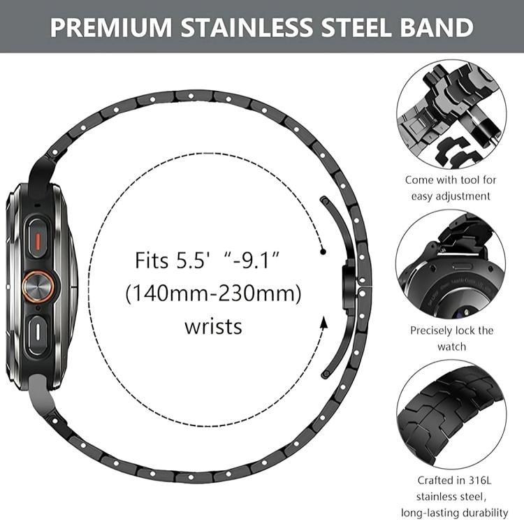 Iron Man Butterfly Buckle Stainless Steel Watch Band, For Google Pixel Watch 4 / 3 / 2 / 1 41mm