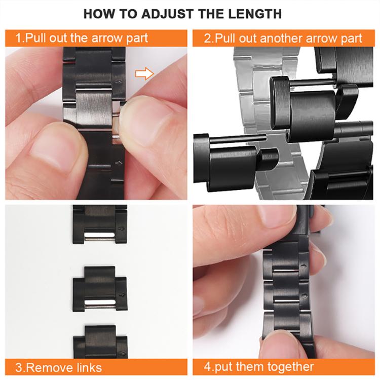 Slim Three Beads Stainless Steel Watch Band, For Google Pixel Watch 4 / 3 / 2 / 1 41mm