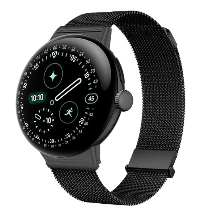 Loop Dual Magnetic Buckle Milanese Stainless Steel Watch Band, For Google Pixel Watch 4 / 3 / 2 / 1 41mm