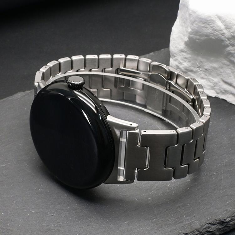 H-Shaped Butterfly Clasp Stainless Steel Watch Band, For Google Pixel Watch 4 / 3 45mm