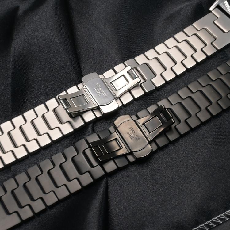 H-Shaped Butterfly Clasp Stainless Steel Watch Band, For Google Pixel Watch 4 / 3 45mm