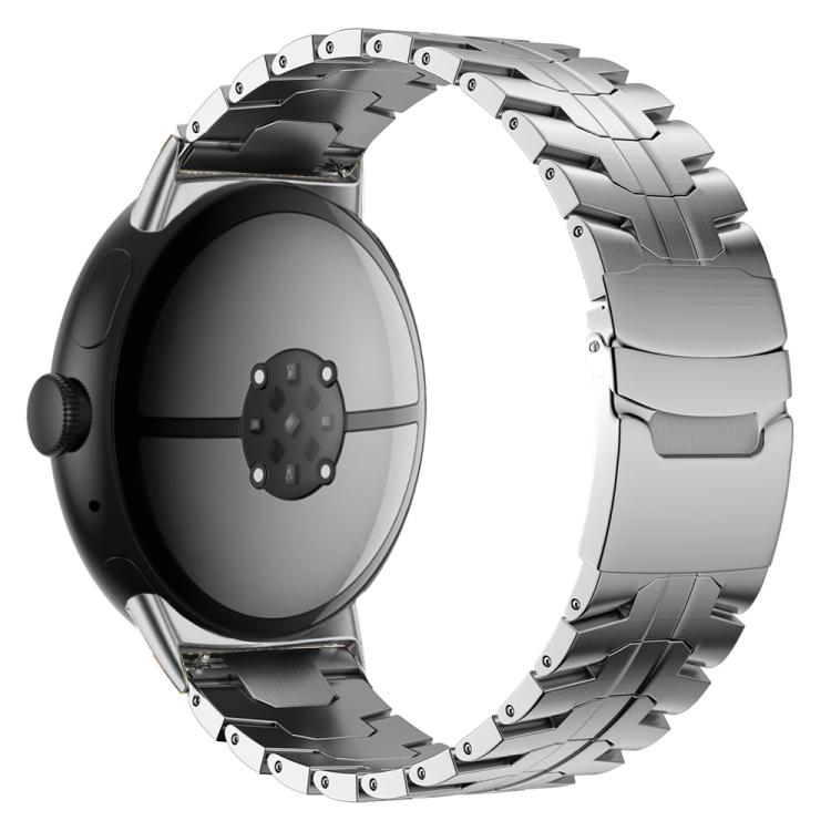 Split Design Iron Man Safety Buckle Titanium Alloy Watch Band, For Google Pixel Watch 4 / 3 45mm