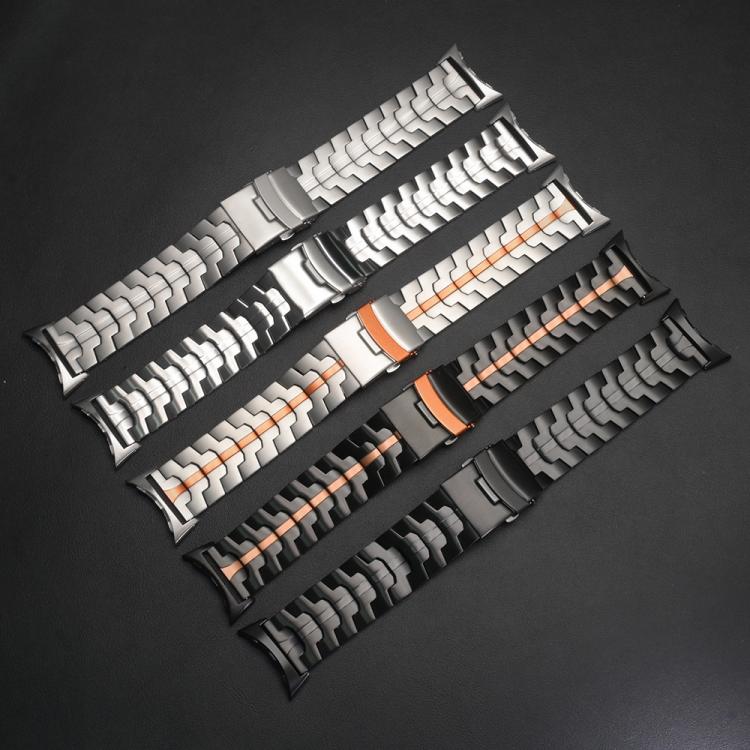 Split Design Iron Man Safety Buckle Titanium Alloy Watch Band, For Google Pixel Watch 4 / 3 45mm