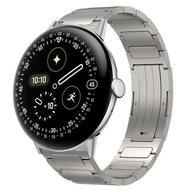 I-Shaped Folding Buckle Titanium Alloy Watch Band, For Google Pixel Watch 4 / 3 45mm