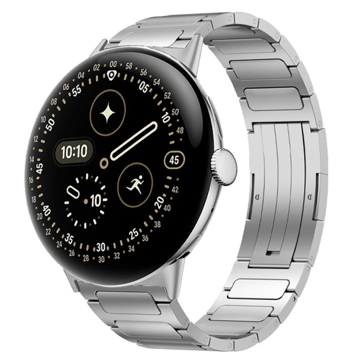 I-Shaped Folding Buckle Titanium Alloy Watch Band, For Google Pixel Watch 4 / 3 45mm
