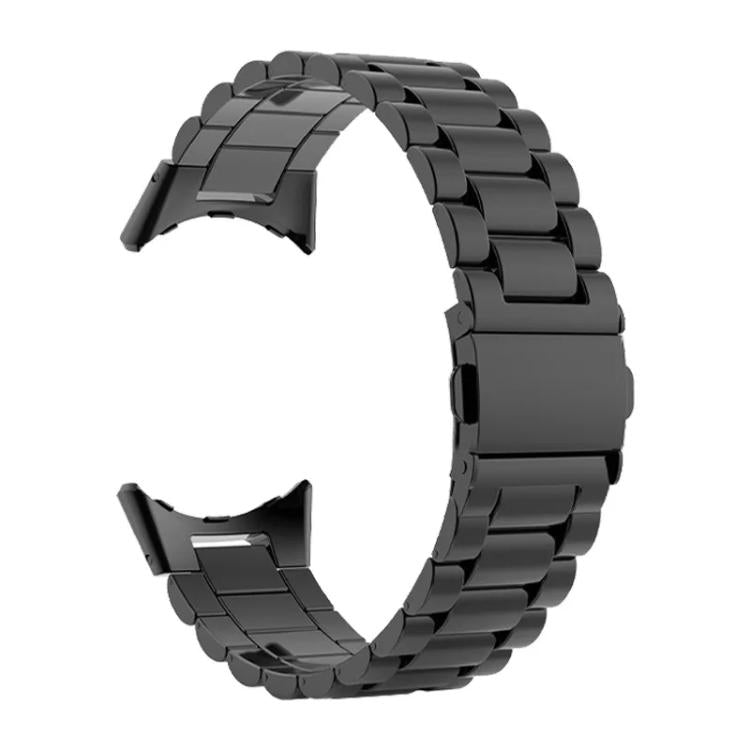 Integrated Three Beads Butterfly Buckle Titanium Alloy Watch Band, For Google Pixel Watch 4 / 3 45mm