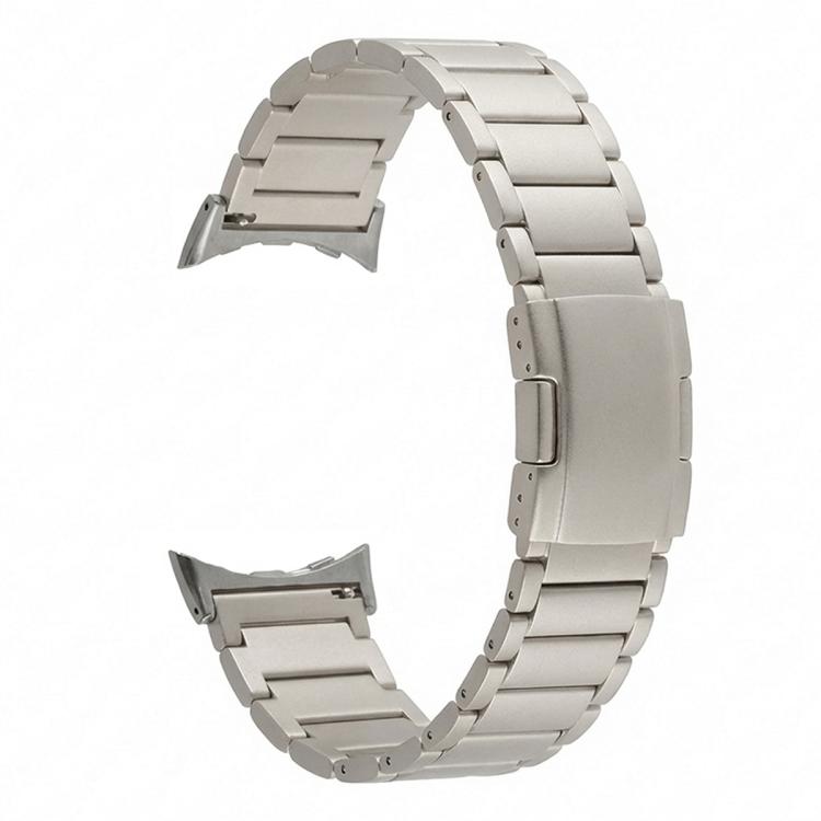 Three Beads Turtle Buckle Titanium Alloy Watch Band, For Google Pixel Watch 4 / 3 45mm