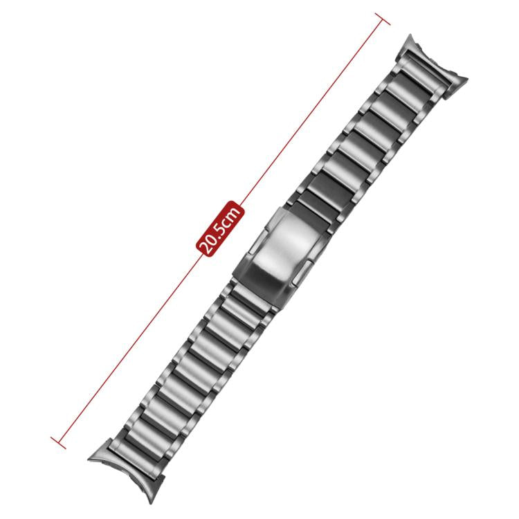 Three Beads Turtle Buckle Titanium Alloy Watch Band, For Google Pixel Watch 4 / 3 45mm