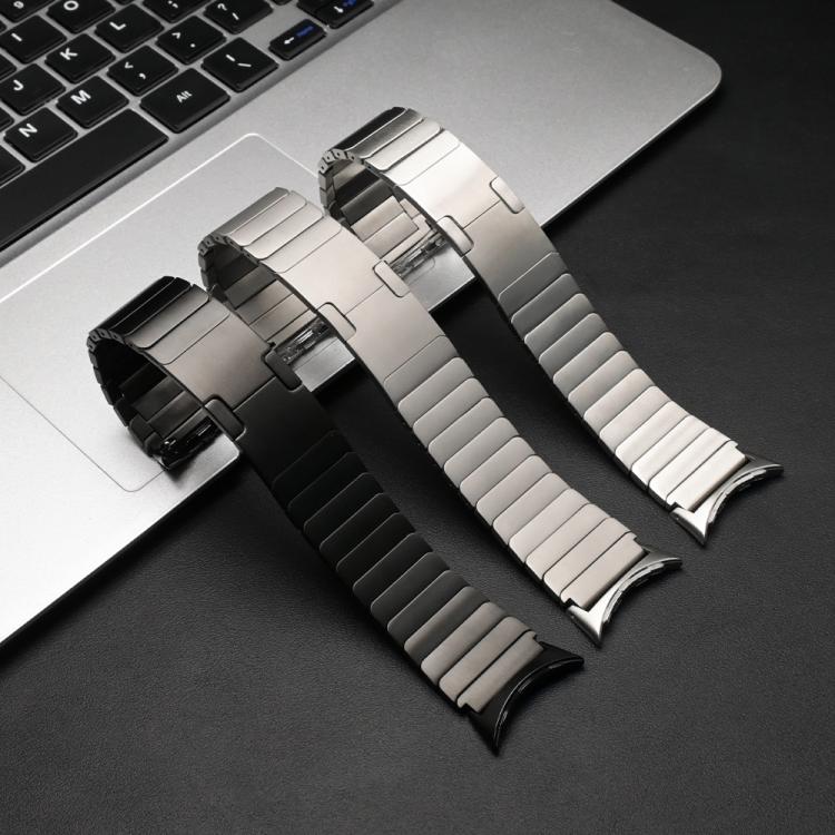 One Bead Folding Buckle Side Release Stainless Steel Watch Band, For Google Pixel Watch 4 / 3 45mm