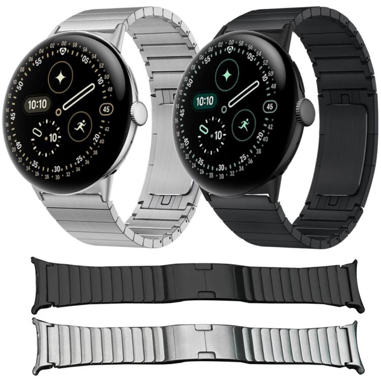 One Bead Folding Buckle Side Release Titanium Alloy Watch Band, For Google Pixel Watch 4 / 3 45mm