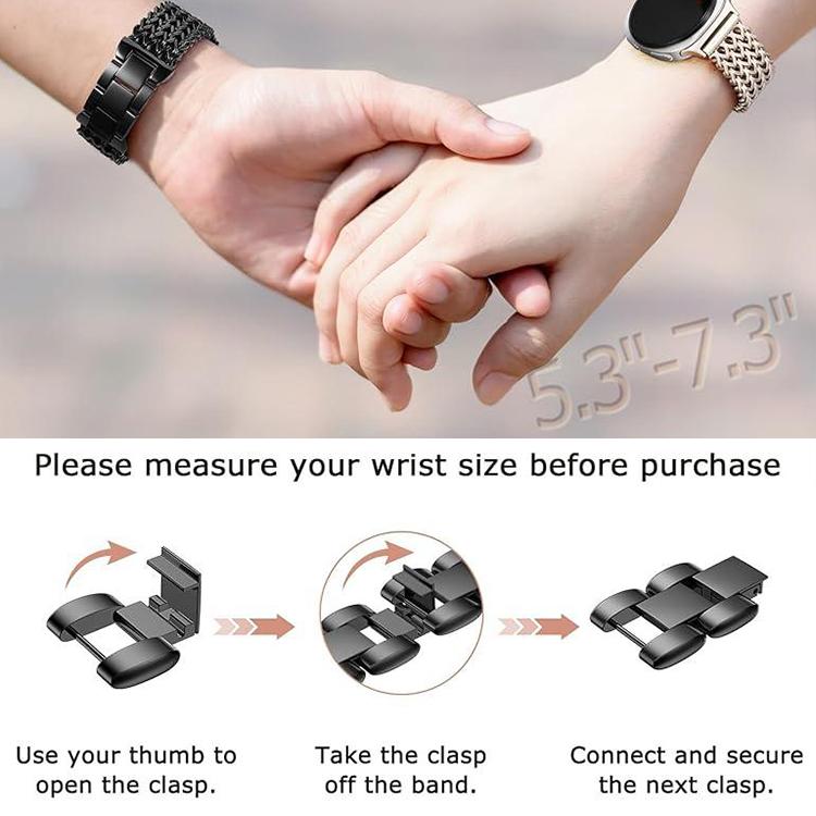 xDfind Herringbone Braided Stainless Steel Watch Band, For Samsung Galaxy Watch Ultra / Ultra 2025, For Samsung Galaxy Watch8 / Watch8 Classic