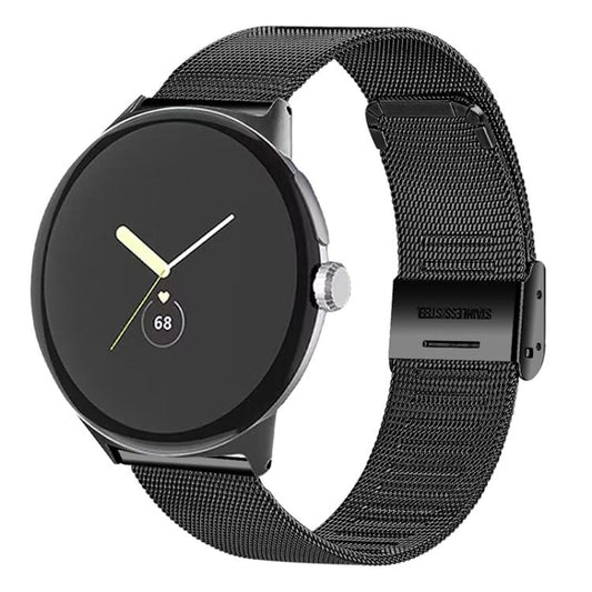 Milan Buckle Fine Mesh Metal Watch Band, For Google Pixel Watch 4 / 3 45mm