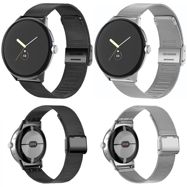 Milan Buckle Fine Mesh Metal Watch Band, For Google Pixel Watch 4 / 3 45mm