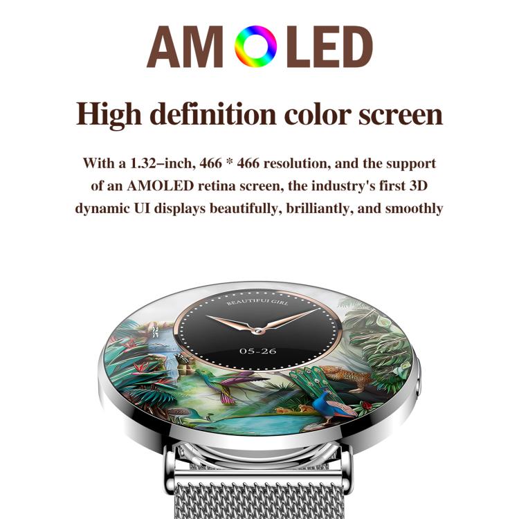 QS05 1.32 inch BT5.3 Sports Smart Watch, Support Sleep / Heart Rate / Blood Oxygen / Blood Pressure Health Monitor