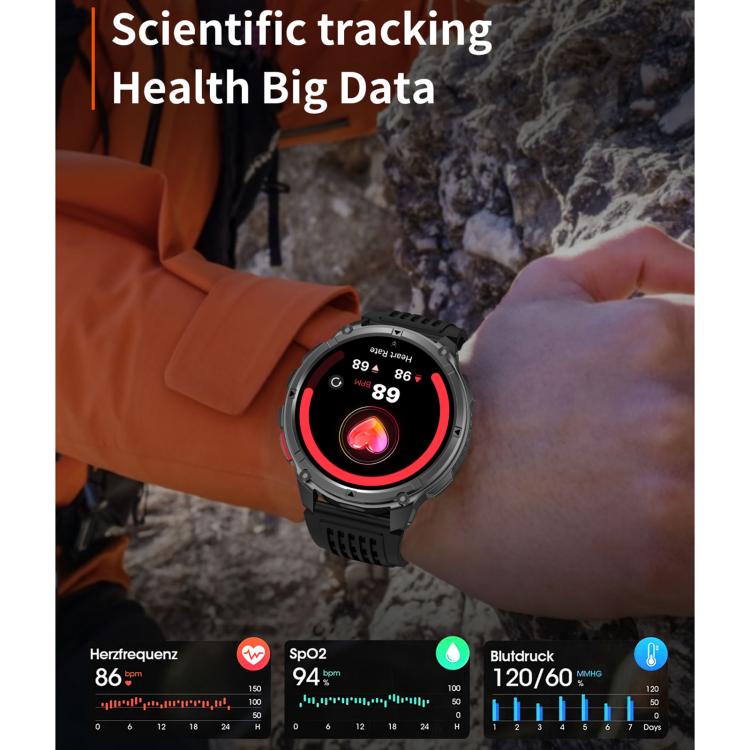 QS10 1.7 inch BT5.2 Sports Smart Watch, Support Sleep / Heart Rate / Blood Pressure Health Monitor