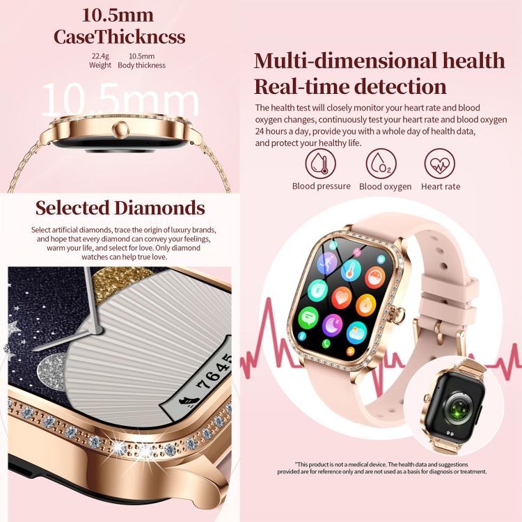 QS01 1.75-inch Smart Watch, Support Heart Rate, Blood Pressure, Blood Oxygen
