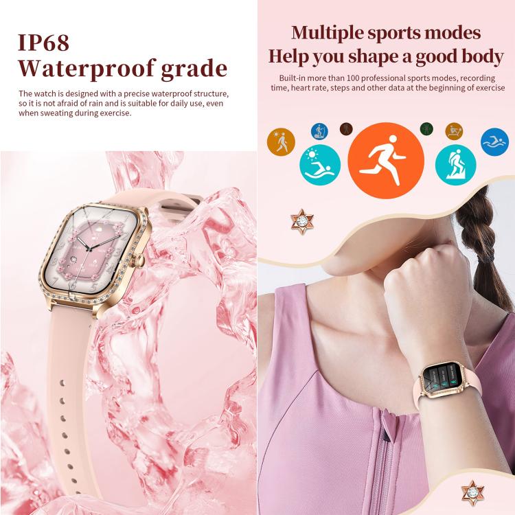 QS01 1.75-inch Smart Watch, Support Heart Rate, Blood Pressure, Blood Oxygen