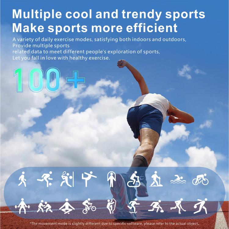 QX15 1.85-inch TFT Display Smart Sports Watch Built-in Heart Rate Monitor