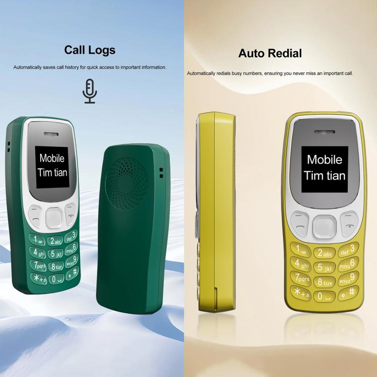 BM80 2G Mini Mobile Phone, 0.85 inch Hands Free Bluetooth Dialer Headphone, Voice Change, MP3 Music, Dual SIM, Network: 2G