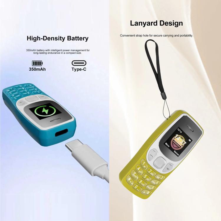 BM80 2G Mini Mobile Phone, 0.85 inch Hands Free Bluetooth Dialer Headphone, Voice Change, MP3 Music, Dual SIM, Network: 2G