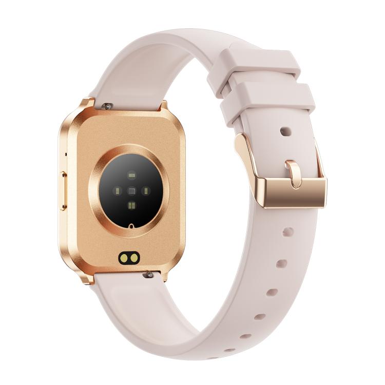 QS06 1.75 inch Square Screen Ultra-Thin Smart Calling Watch, Support Health Monitoring, Gold Silicone Strap, Pink Silicone Strap, Starlight Silicone Strap, Dark Gray Silicone Strap, Dark Gray Steel Strap, Gold Steel Strap