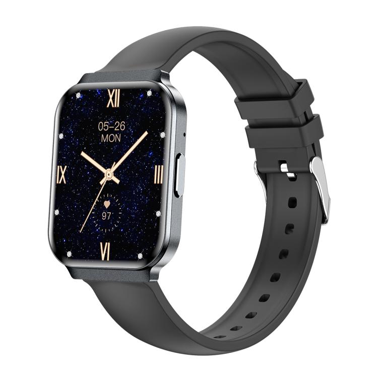 QS06 1.75 inch Square Screen Ultra-Thin Smart Calling Watch, Support Health Monitoring, Gold Silicone Strap, Pink Silicone Strap, Starlight Silicone Strap, Dark Gray Silicone Strap, Dark Gray Steel Strap, Gold Steel Strap