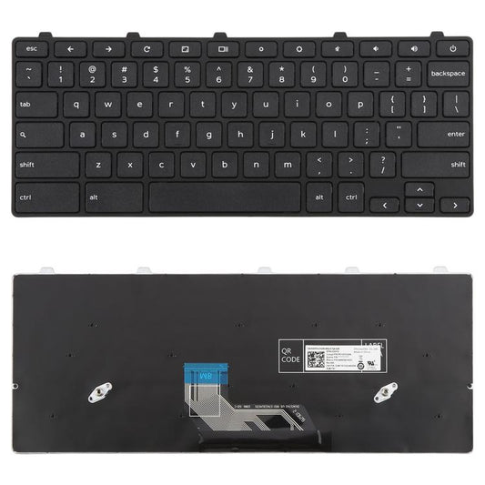 US Version Laptop Keyboard with Power Button for Dell Chromebook 11 3180 3189 3190 3380 3300 3310, For Dell Chromebook 11 3180(Black)