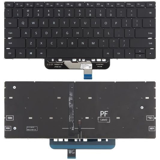 For Huawei MateBook 13s EMD-W76 / EMD-W56 / MateBook HKD-W56 / HKD-W76 US Version Backlit Laptop Keyboard, For Huawei MateBook 13s