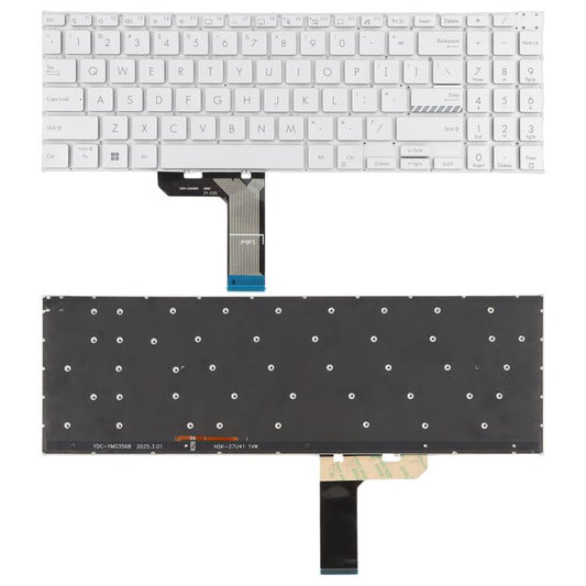 For ASUS Vivobook Pro 16 K6502 K6602 ZC ZE US Version Backlit Laptop Keyboard, For ASUS Vivobook Pro 16(Silver)