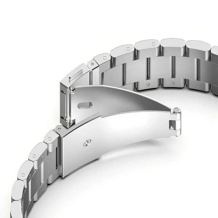 Three Beads Folding Flat Buckle Titanium Alloy Watch Band, For OPPO Watch X2 / Watch X