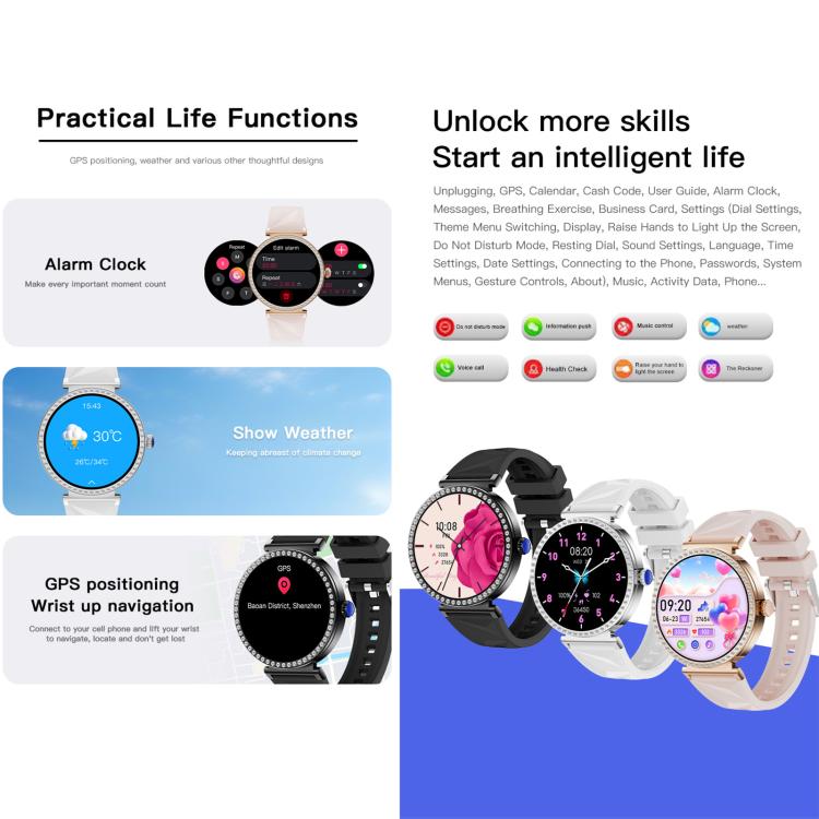 Y31 / S16 1.27 inch Smart Watch with Bluetooth Call, Heart Rate Monitor, Blood Oxygen, Sports Modes, GPS Altimeter, Fitness Tracker