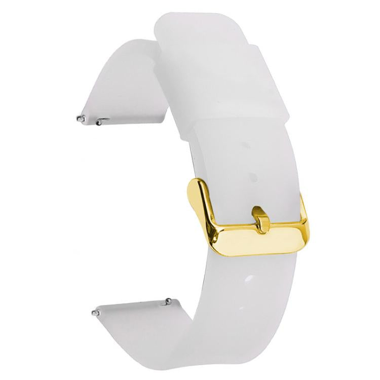 xDfind Stainless Steel Gold Pin Buckle Solid Color Silicone Waterproof Watch Band, 10mm, 12mm, 14mm, 15mm