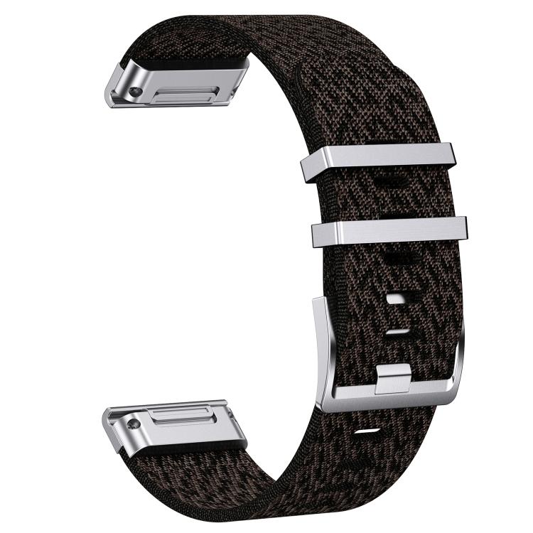 Quick Release Watch Connector Striped Nylon Watch Band, For Garmin 22mm