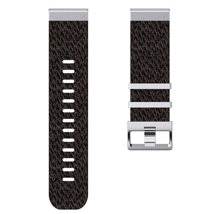 Quick Release Watch Connector Striped Nylon Watch Band, For Garmin 22mm
