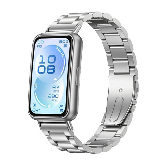Three Beads Flat Buckle Titanium Alloy Watch Band, For Huawei Band 11 / Band 11 Pro
