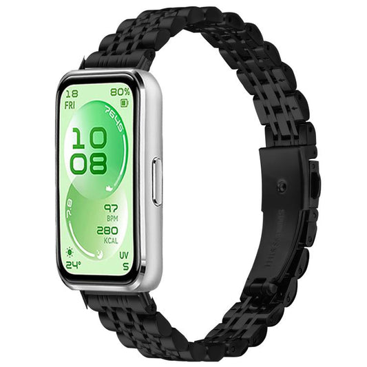 Seven Beads Folding Buckle Stainless Steel Watch Band, For Huawei Band 11 / Band 11 Pro