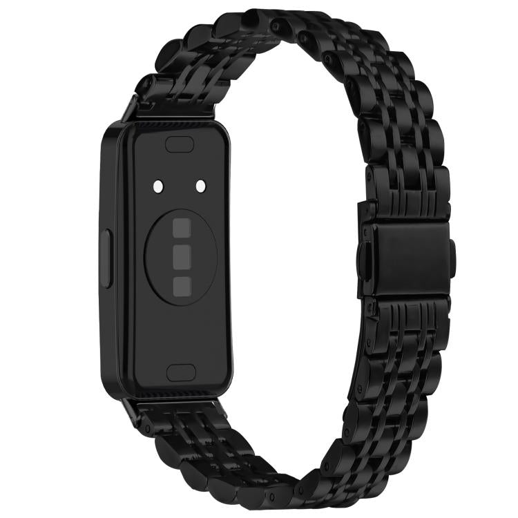 Seven Beads Folding Buckle Stainless Steel Watch Band, For Huawei Band 11 / Band 11 Pro