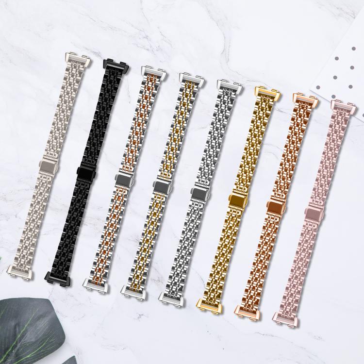 Seven Beads Folding Buckle Stainless Steel Watch Band, For Huawei Band 11 / Band 11 Pro