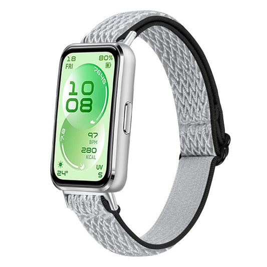 Buckle Wave Braided Nylon Watch Band, For Huawei Band 11 / Band 11 Pro