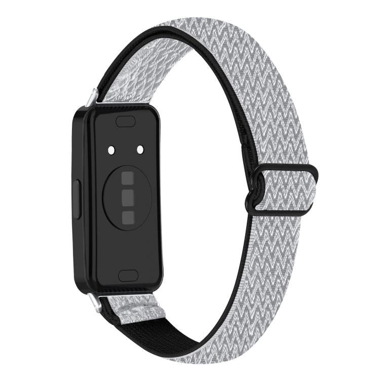 Buckle Wave Braided Nylon Watch Band, For Huawei Band 11 / Band 11 Pro
