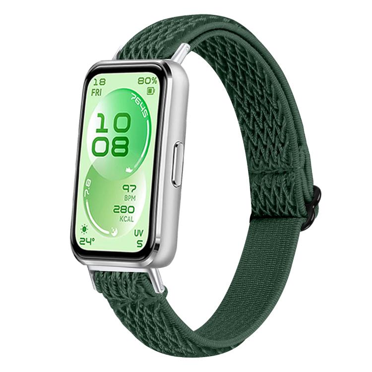 Buckle Wave Braided Nylon Watch Band, For Huawei Band 11 / Band 11 Pro