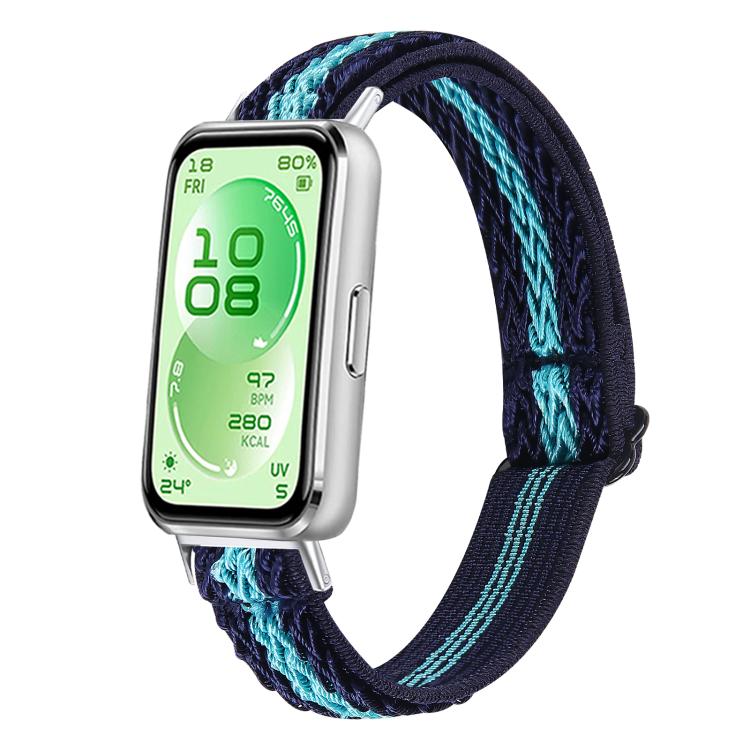 Buckle Wave Braided Nylon Watch Band, For Huawei Band 11 / Band 11 Pro