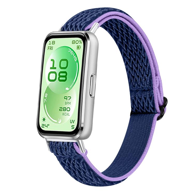 Buckle Wave Braided Nylon Watch Band, For Huawei Band 11 / Band 11 Pro
