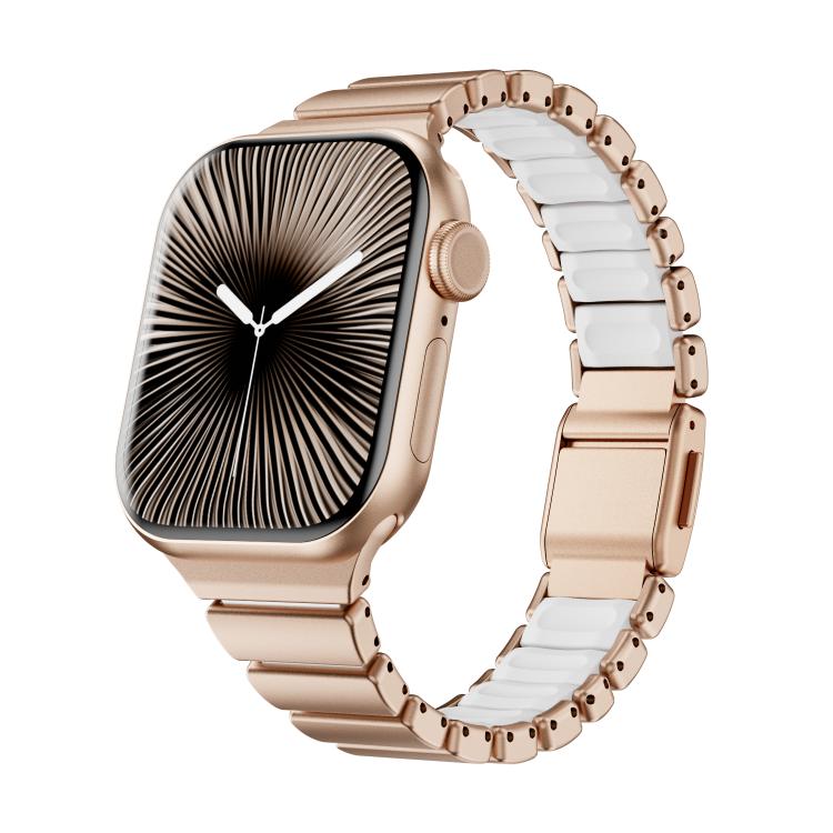 One-bead Waist Stainless Steel Norman Buckle Magnetic Watch Band, For Apple Watch 42mm / 41mm / 40mm / 38mm